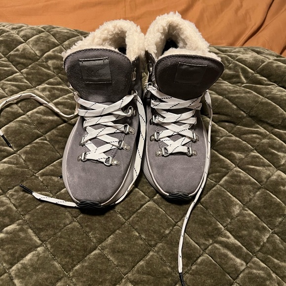 Sorel 7.5 winter lace up boots Waterproof Gray - Picture 2 of 8